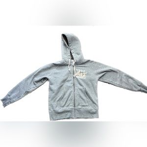 EUC Hoodie Abercrombie & Fitch Gray Lined Zipup Size XL (Fits L)